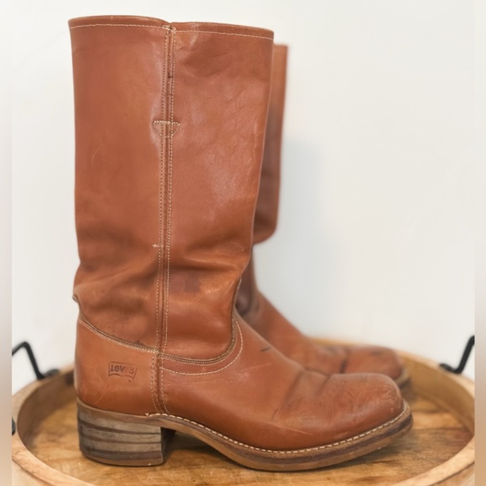 Levi’s Square Toe Campus Western Cowboy Leather Boots M10 W11